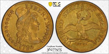 1795 $5 BD-3, Small Eagle AU55