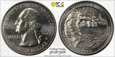 2018-D 25C Apostle Islands NP MS68