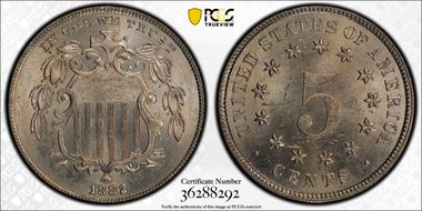 1882 5C DDO FS-101 MS63