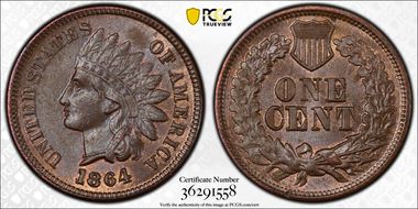 1864-L 1C RPD FS-2304, S-5 MS64BN