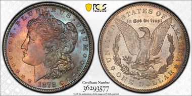 1878 7/8TF $1 Strong, VAM 41B, 7/7 MS65