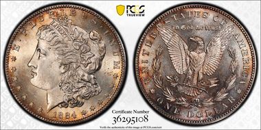 1884-S $1 MS62+