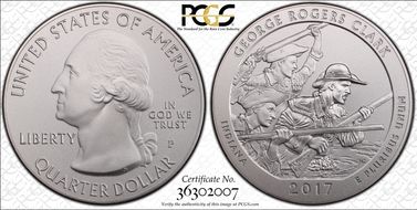 2017-P 25C George Rogers Clark NP 5 oz Silver SP70