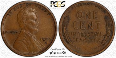 1909-S 1C Lincoln AU50BN