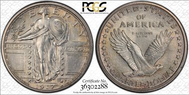 1917-D 25C Type 1 N1