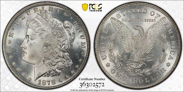 1878 7/8TF $1 Strong MS66+