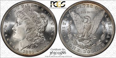 1881-S $1 MS68
