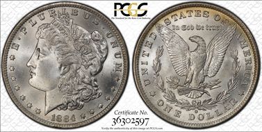 1884-O $1 MS67+
