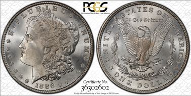 1886 $1 MS67