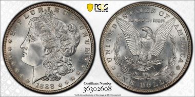 1888 $1 MS67+