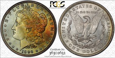1896 $1 MS67+