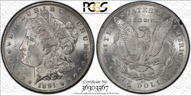 1891-CC $1 GSA Hoard MS63