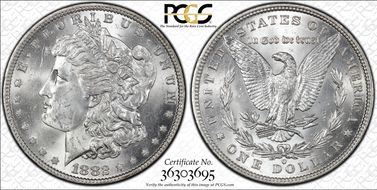 1882-O $1 VAM 7, O/O MS63