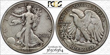 1921-D 50C VF20