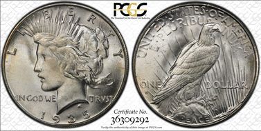 1935-S $1 MS65+