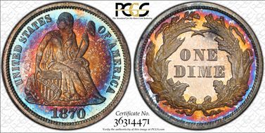 1870 10C PR67