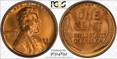 1937-S 1C MS67+ RD