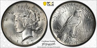 1927 $1 MS66