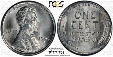 1943-S 1C MS67+