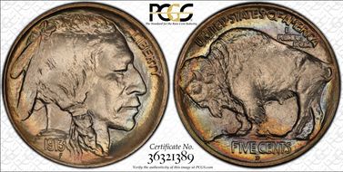 1913-D 5C Type 1 MS67+