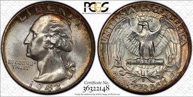 1942-D 25C MS67+