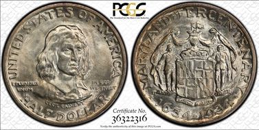 1934 50C Maryland MS66