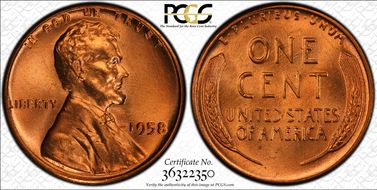 1958 1C MS67RD