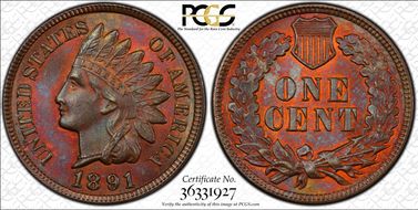 1891 1C MS64RB