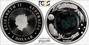 2012-P $1 Wombat - Opal PR69DCAM