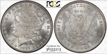 1891-CC $1 MS66