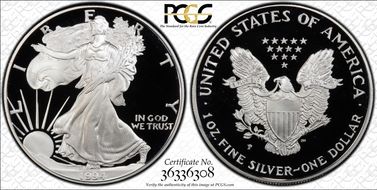 1994-P $1 Silver Eagle PR70DCAM