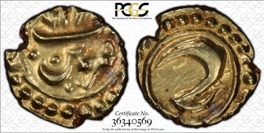 (1782-95) Fanam KM-128.1 Patan MS63