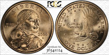 2000-D SAC$1 MS65