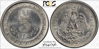 1911-M 5C Wide Date MS64