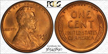 1944-S 1C MS67RD
