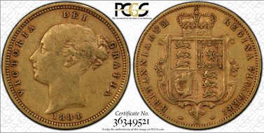 1884-M 1/2 Sov S-3863B XF45