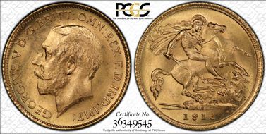 1916-S 1/2 Sov S-4009 MS66