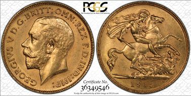 1915-P 1/2 Sov S-4008 MS62