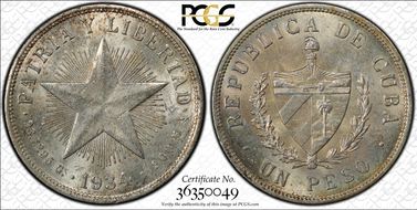 1934 Peso KM-15.2 MS62