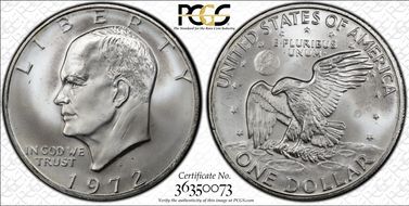 1972-S $1 Silver MS67