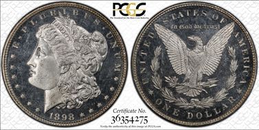 1898 $1 MS66DMPL