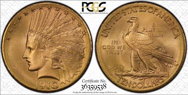 1910-D $10 MS66+ 