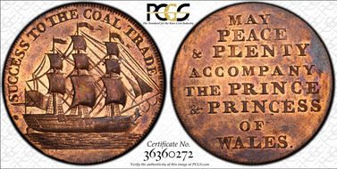 (1790s) Tk 1/2D DH-6 Durham South Shields MS64RB