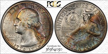 1976-S 25C Silver MS66