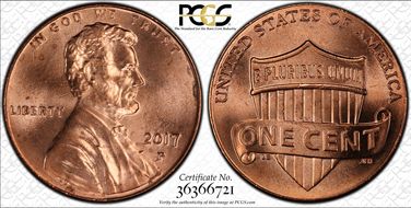 2017-P 1C Shield MS65RD