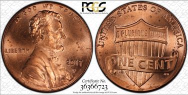 2017-P 1C Shield MS64RD