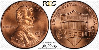 2017-P 1C Shield MS65RD