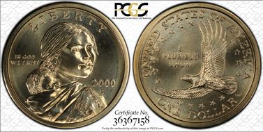 2000-P SAC$1 FS-902, "Cheerios" Prototype Reverse MS68