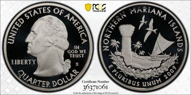 2009-S 25C Northern Mariana Islands Silver PR70DCAM