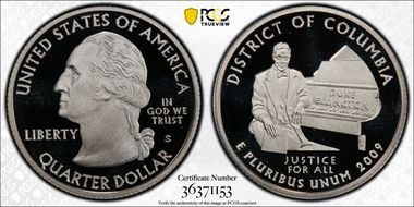 2009-S 25C District of Columbia  Silver PR70DCAM
